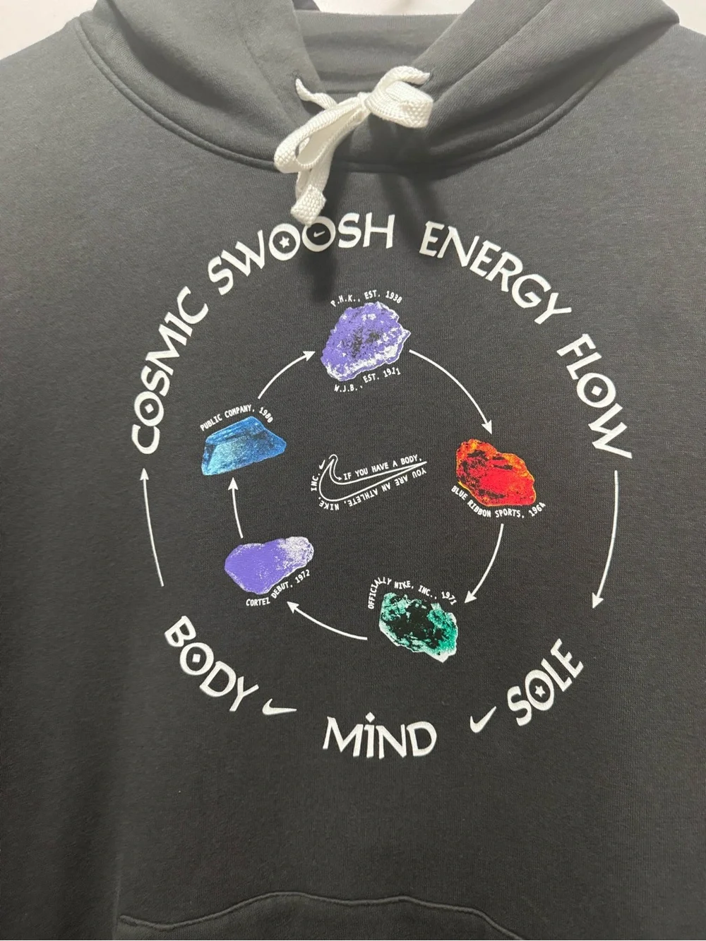 Nike Black Hoodie with Multicolor Gem Graphic